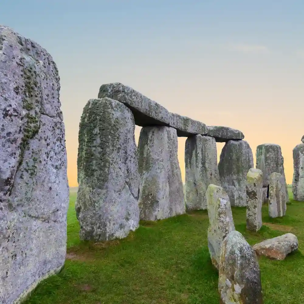 London To Stonehenge: Towards the ancient monument of Stonehenge.