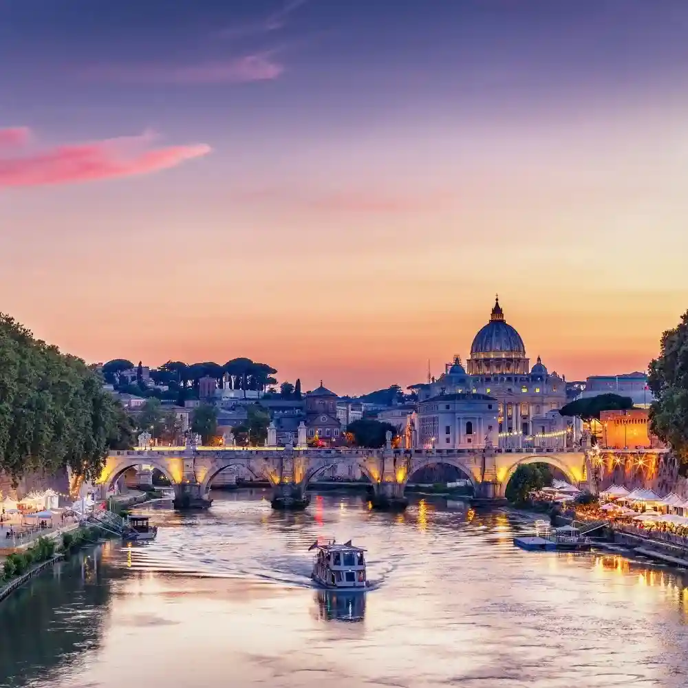 Day Trips from Rome: Scenic view of Rome, Italy with historic landmarks