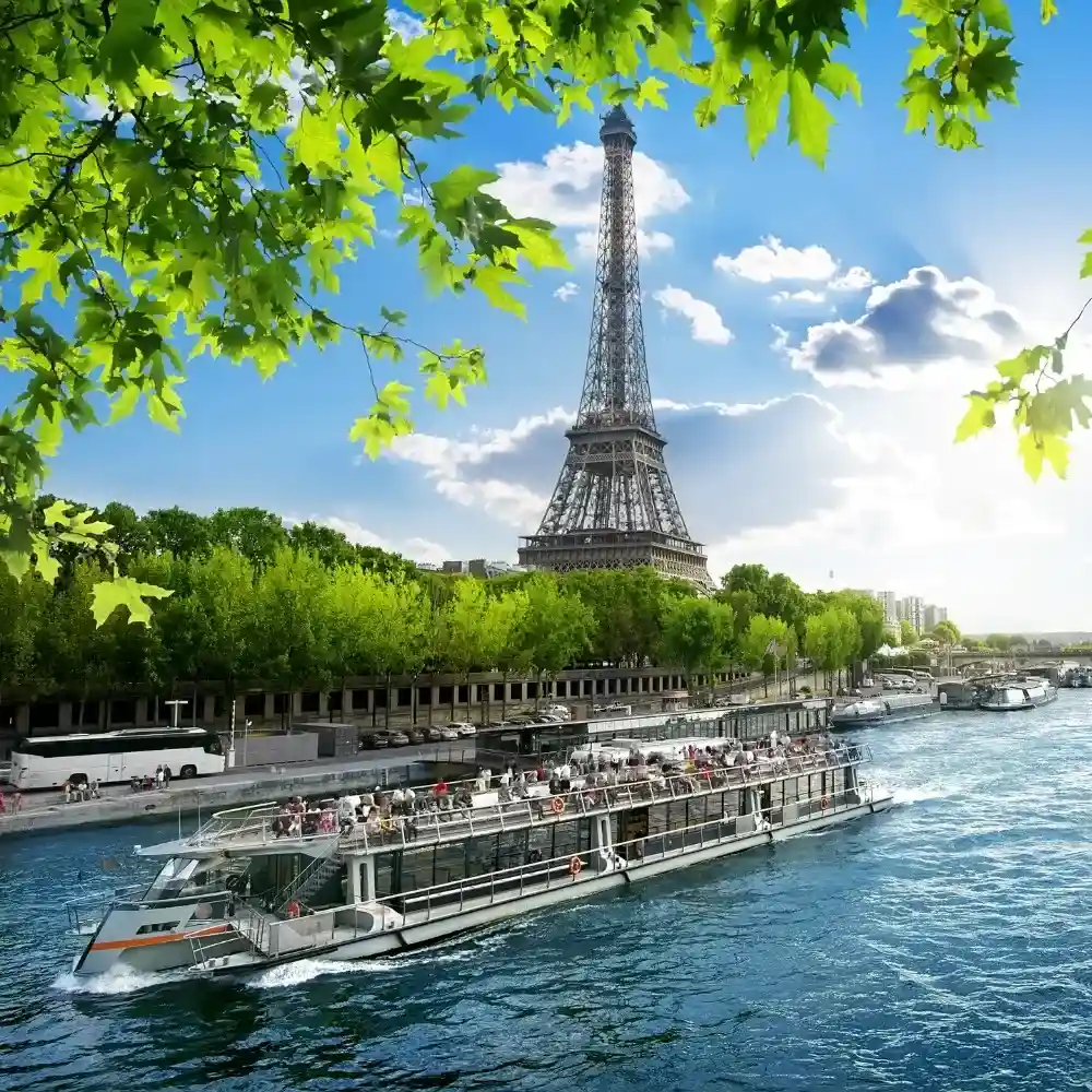 Parisian boat on the Seine River